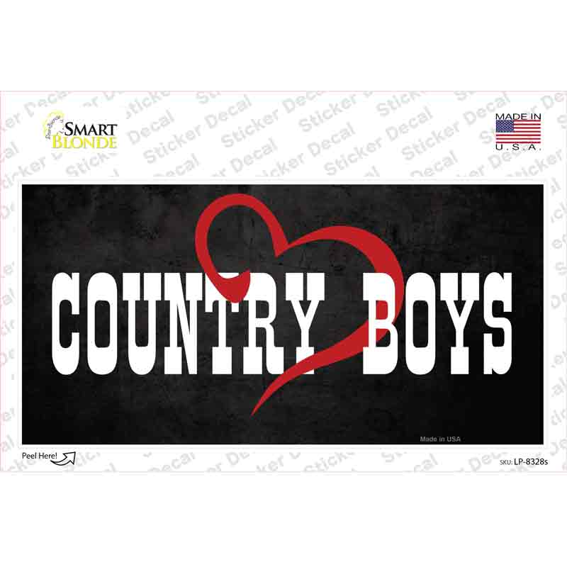 LP-8328s-M Country Boys Novelty Sticker Decal - Medium