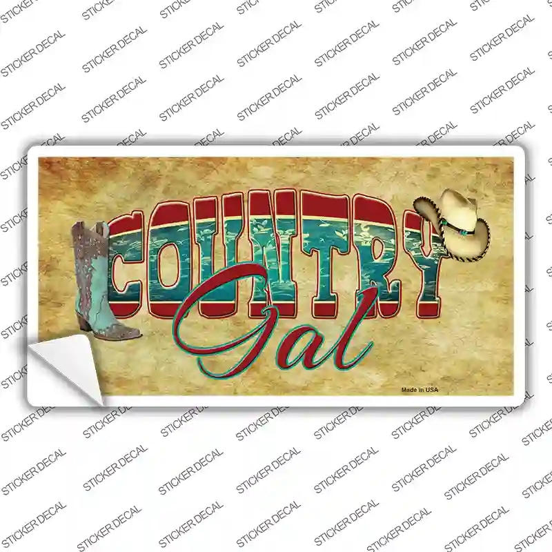 LP-8334s-L Country Gal Novelty Sticker Decal - Large