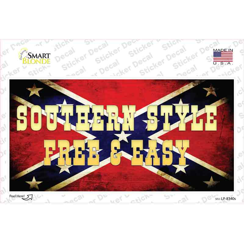 LP-8340s-M Southern Style Novelty Sticker Decal - Medium