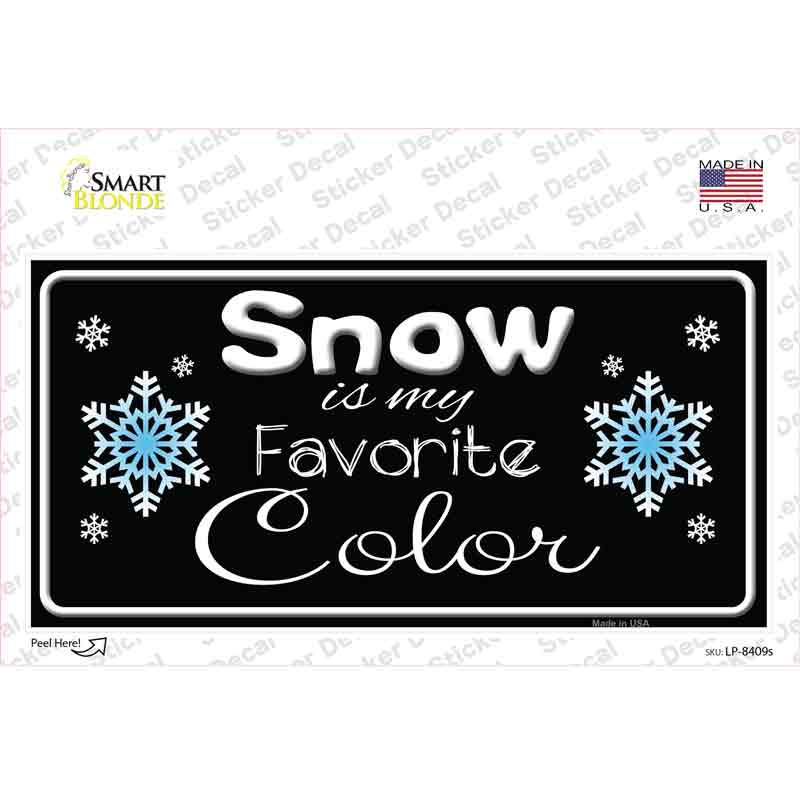 LP-8409s-M Snow is My Favorite Color Novelty Sticker Decal - Medium
