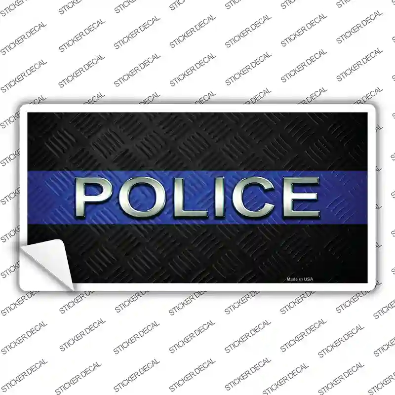 LP-8534s-S Police Thin Blue Line Novelty Sticker Decal - Small