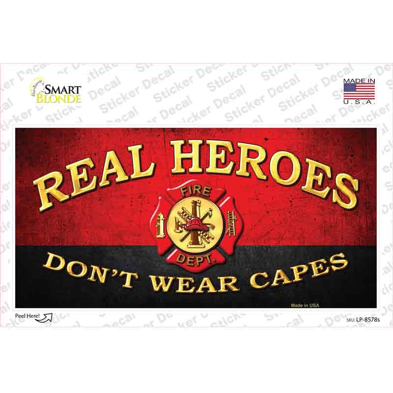 LP-8578s-M Real Heroes Red Novelty Sticker Decal - Medium