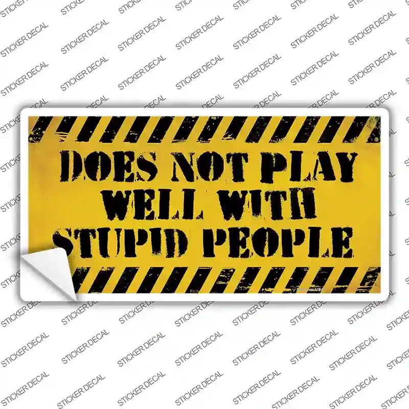 LP-8804s-S Does Not Play Well Novelty Sticker Decal - Small