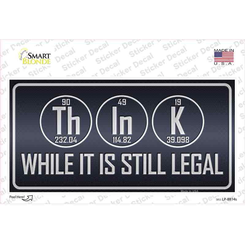 LP-8814s-M Think Novelty Sticker Decal - Medium
