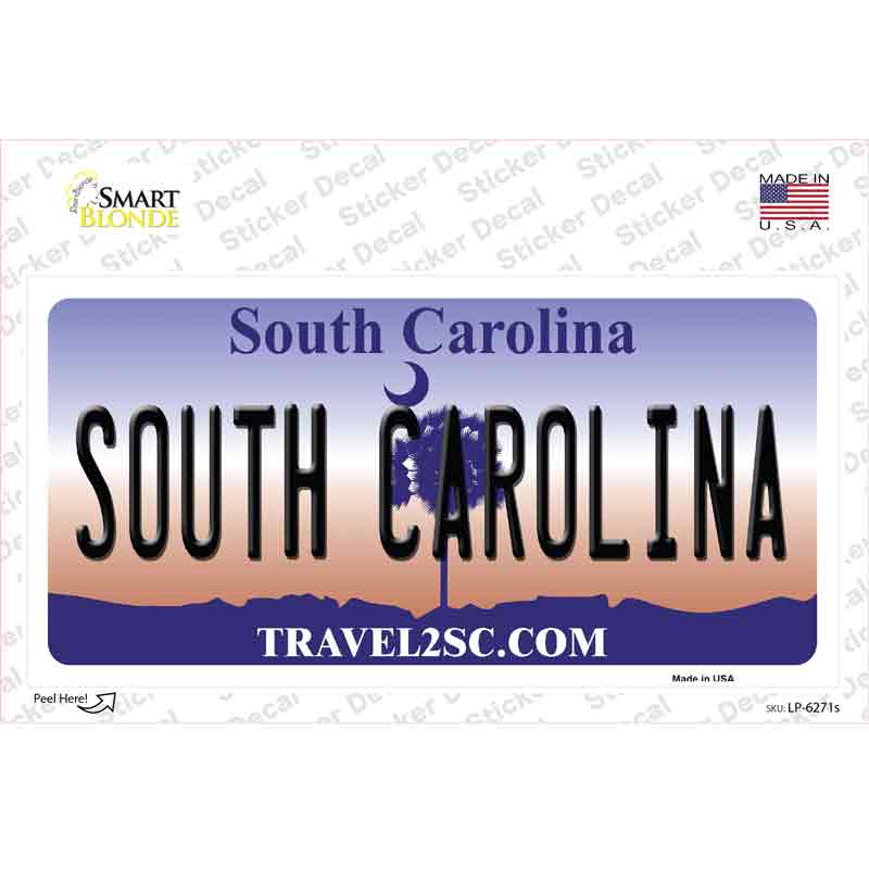 LP-6271s-M South Carolina Novelty Sticker Decal - Medium