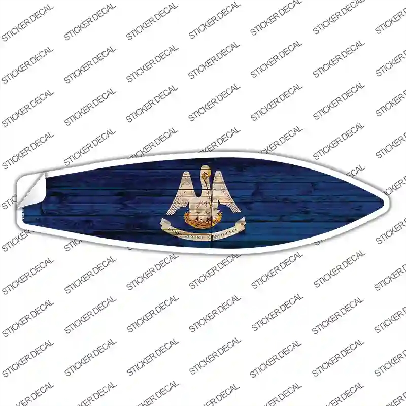 SB-117s-S Louisiana State Flag Novelty Surfboard Sticker Decal - Small