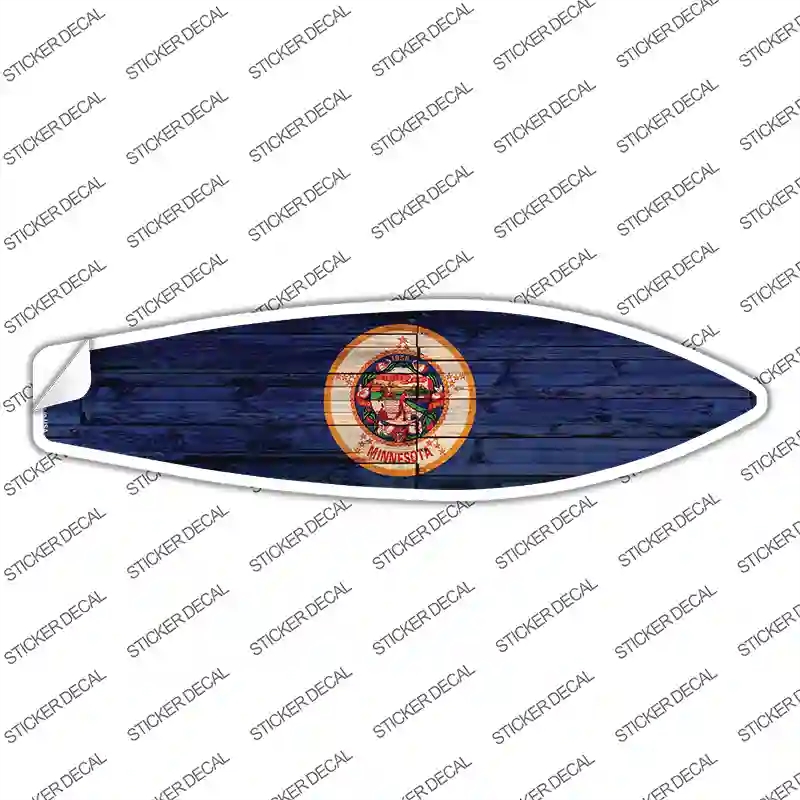 SB-122s-XL Minnesota State Flag Novelty Surfboard Sticker Decal - Extra Large