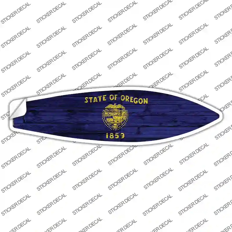 SB-136s-S Oregon State Flag Novelty Surfboard Sticker Decal - Small