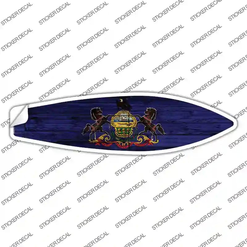 SB-137s-XL Pennsylvania State Flag Novelty Surfboard Sticker Decal - Extra Large