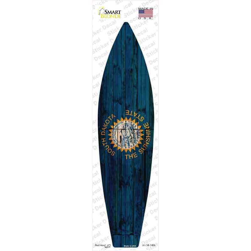 SB-140s-M South Dakota State Flag Novelty Surfboard Sticker Decal - Medium