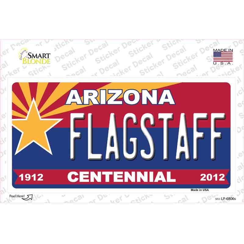 LP-6806s-M Arizona Centennial Flagstaff Novelty Sticker Decal - Medium