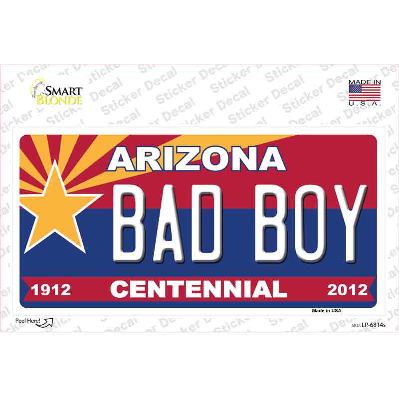 LP-6814s-M Arizona Centennial Bad Boy Novelty Sticker Decal - Medium