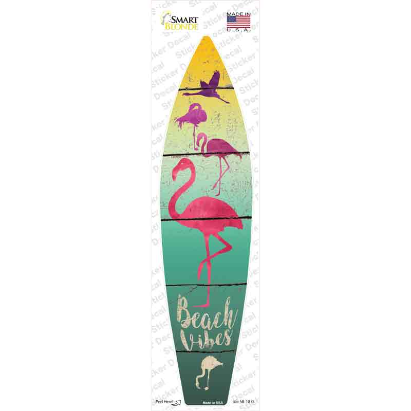 SB-183s-M Beach Vibes Novelty Surfboard Sticker Decal - Medium
