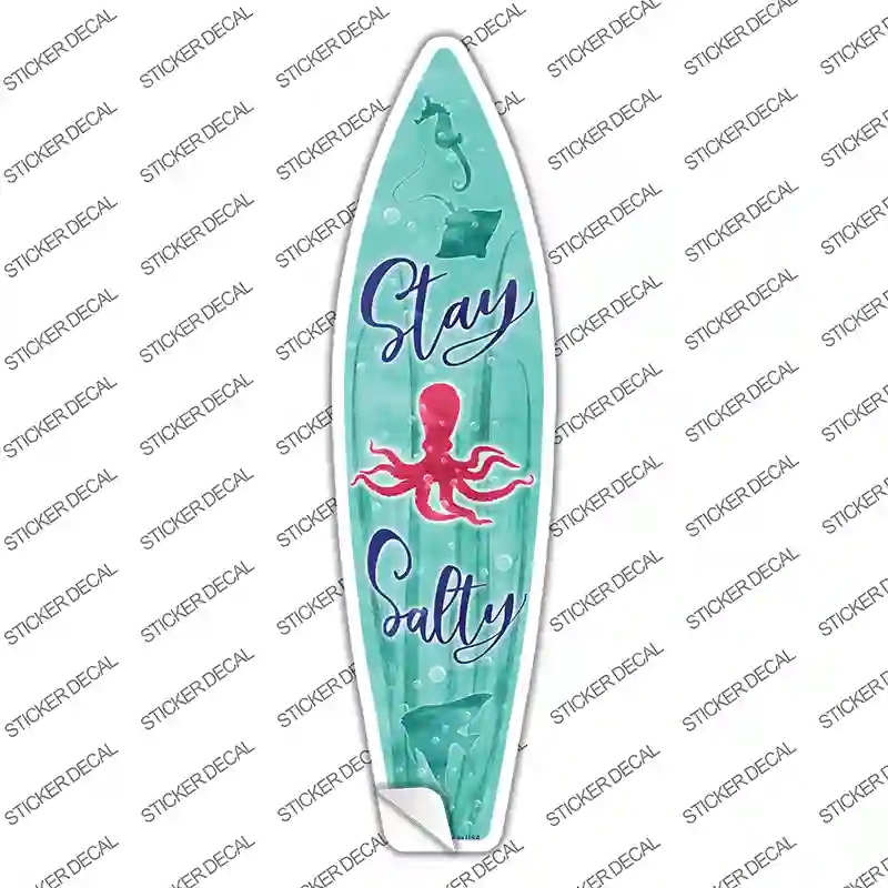 SB-186s-XL Stay Salty Novelty Surfboard Sticker Decal - Extra Large