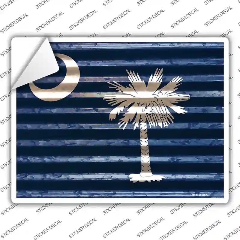 P-2354s-L South Carolina Flag Novelty Rectangle Sticker Decal - Large