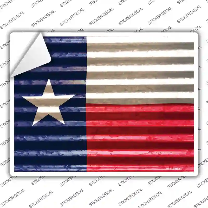 P-2357s-S Texas Flag Novelty Rectangle Sticker Decal - Small