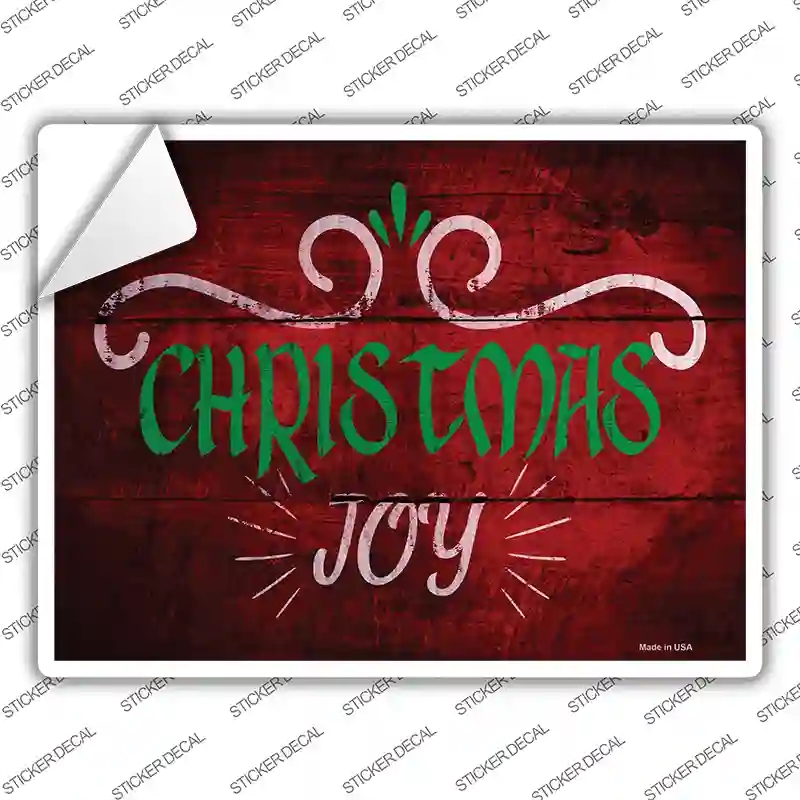 P-2473s-S Christmas Joy Novelty Rectangle Sticker Decal - Small