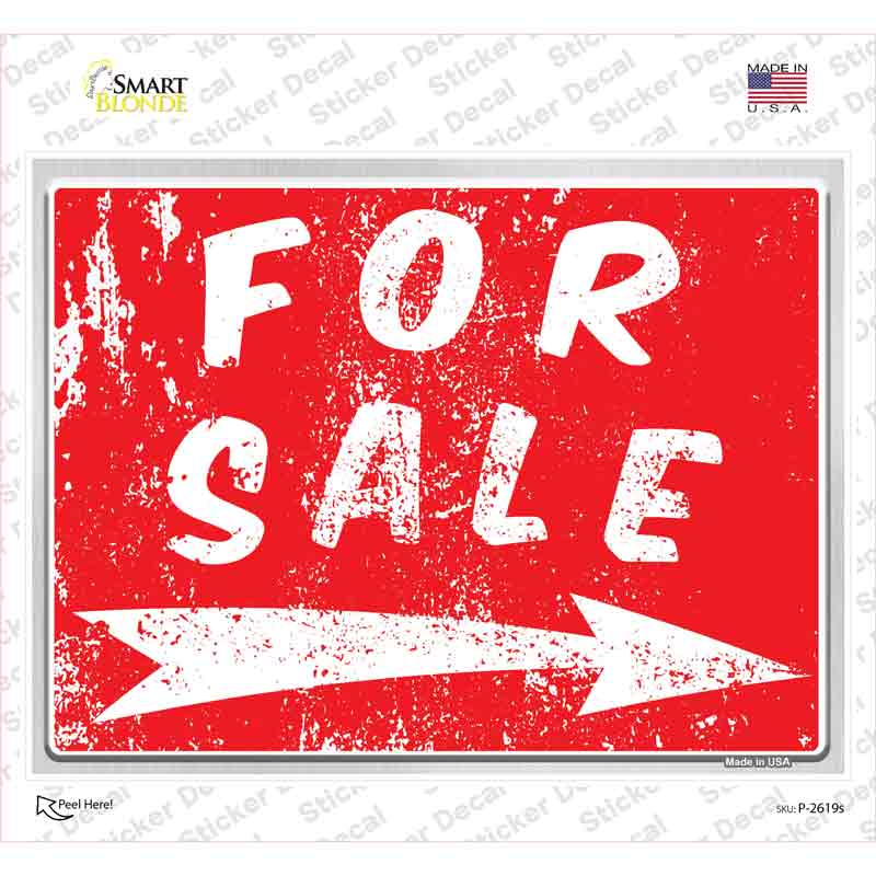 P-2619s-M for Sale to the Right Novelty Rectangle Sticker Decal - Medium
