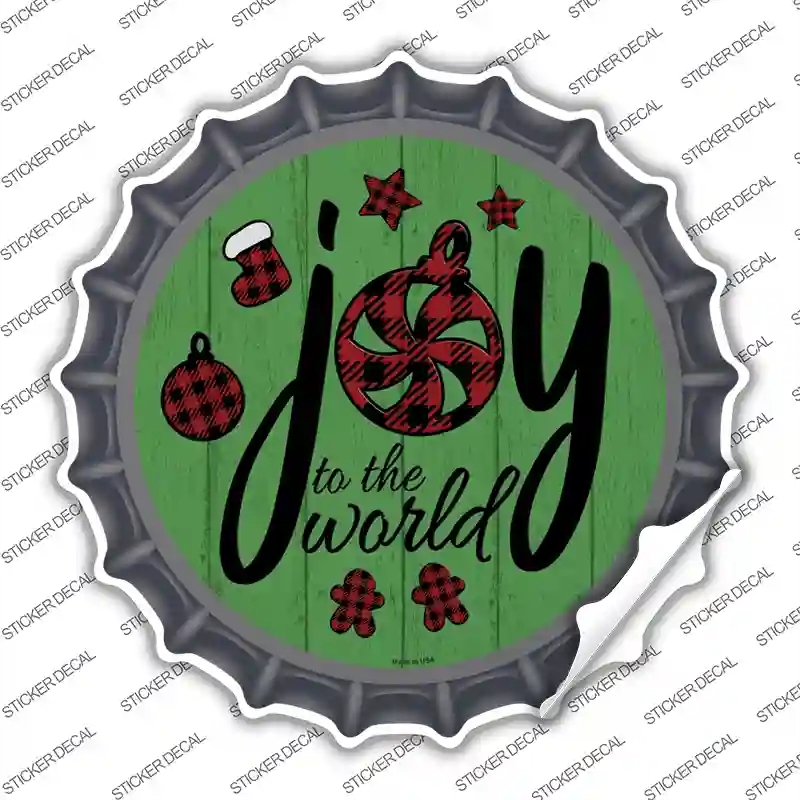 BC-1353s-L Joy to the World Novelty Bottle Cap Sticker Decal - Large