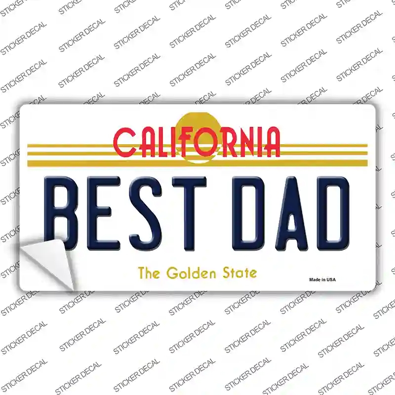 LP-6856s-S Best Dad California Novelty Sticker Decal - Small