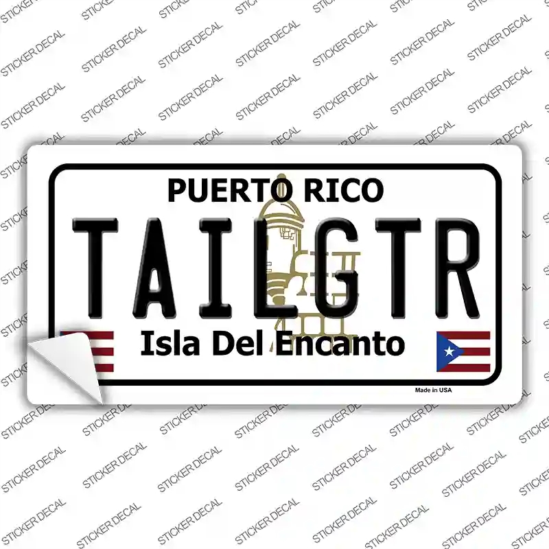 LP-6861s-S Tailgater Puerto Rico Novelty Sticker Decal - Small