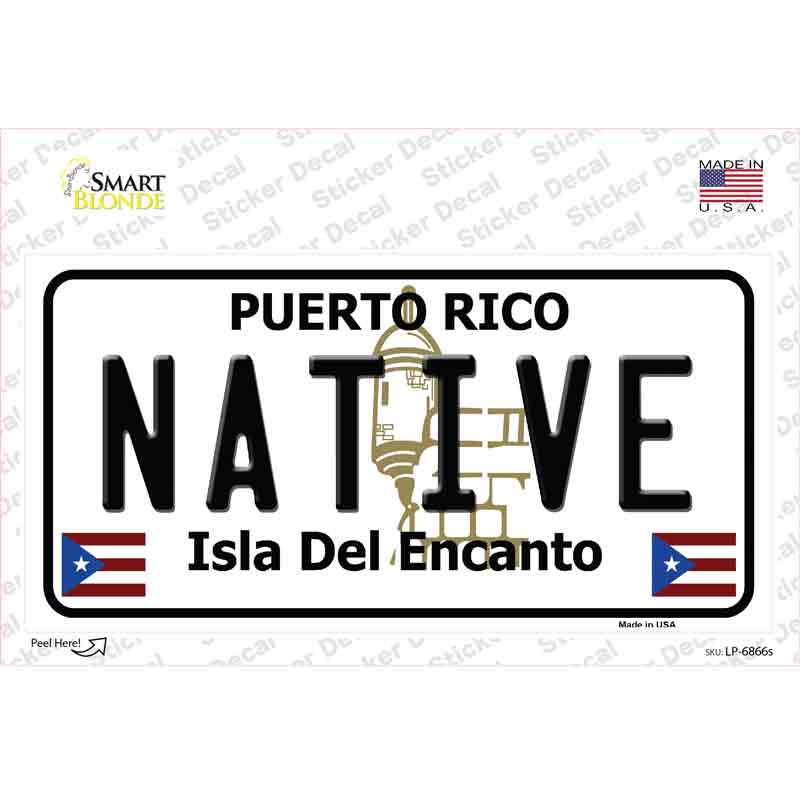 LP-6866s-M Native Puerto Rico Novelty Sticker Decal - Medium