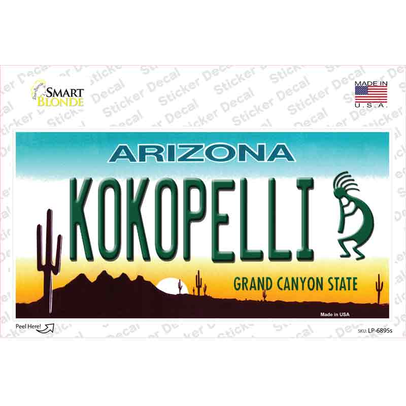LP-6895s-M Arizona Kokopelli Novelty Sticker Decal - Medium