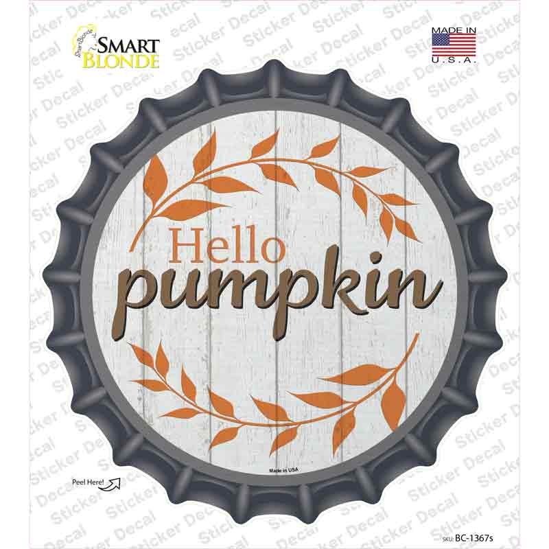 BC-1367s-M Hello Pumpkin Novelty Bottle Cap Sticker Decal - Medium