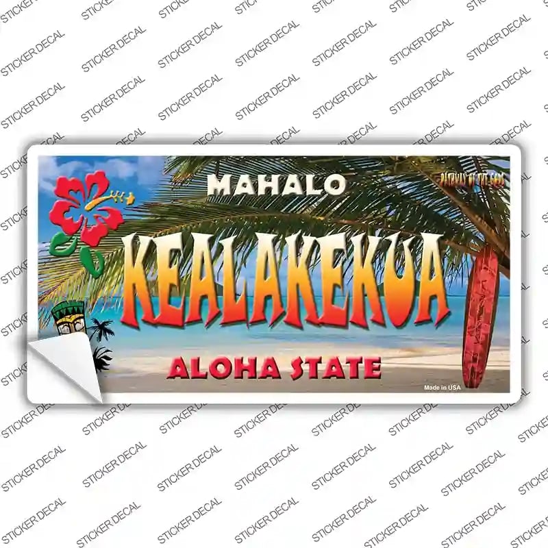 LP-7819s-L Kealakekua Hawaii State Novelty Sticker Decal - Large