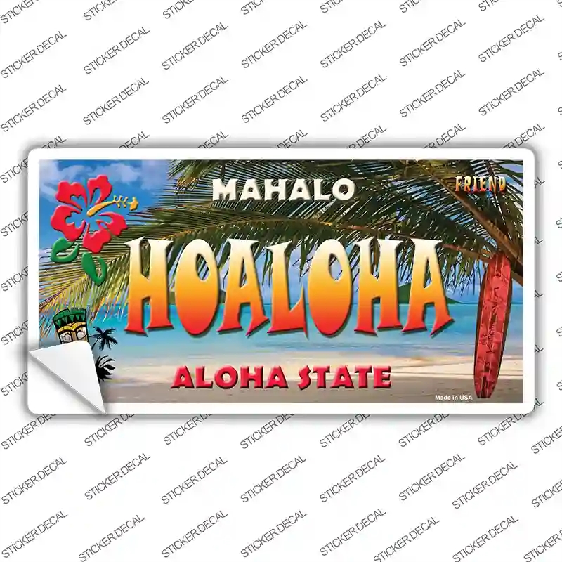 LP-7828s-L Hoaloha Hawaii State Novelty Sticker Decal - Large