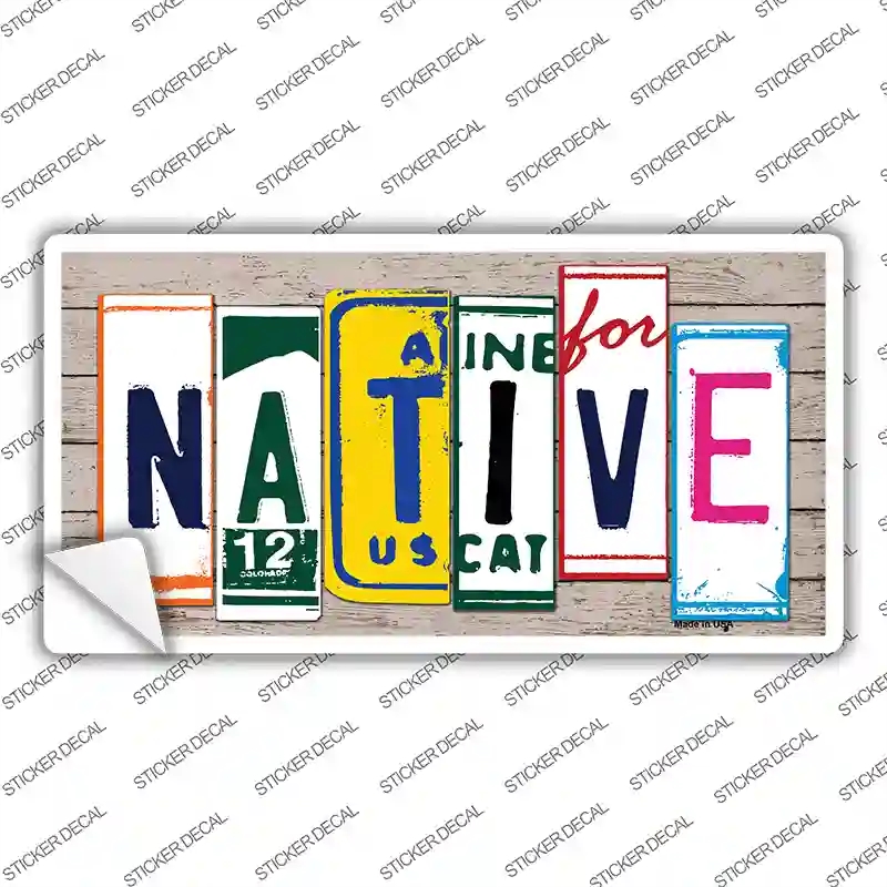 LP-7849s-XL Native Art Wood Novelty Sticker Decal - Extra Large