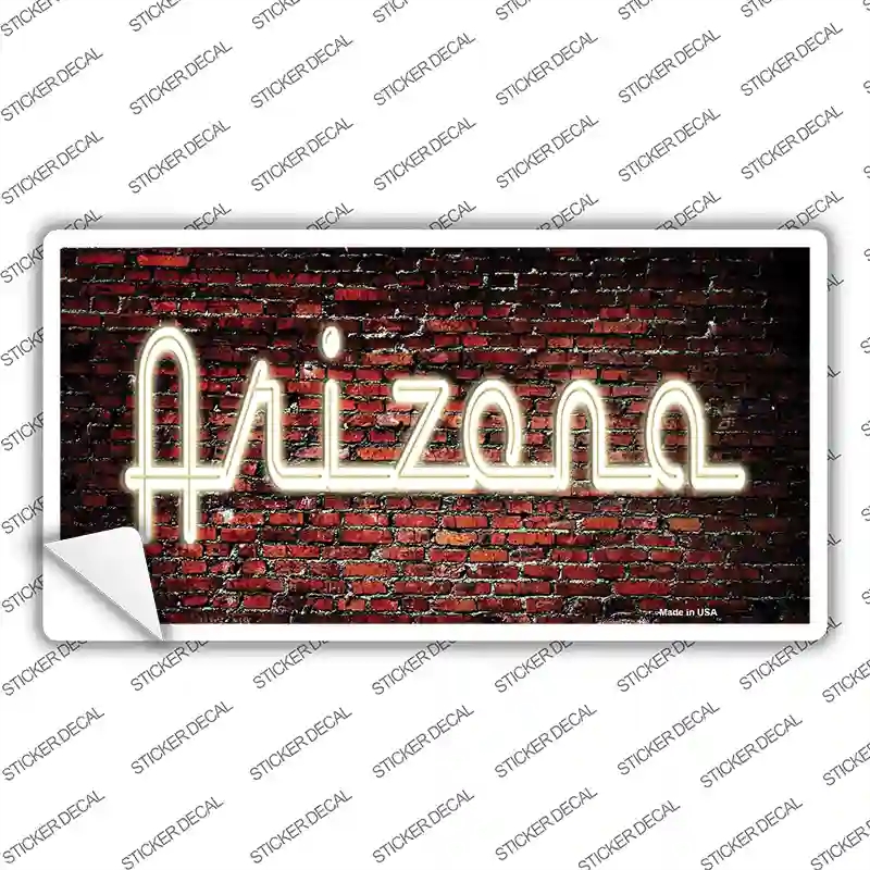 LP-7855s-S Arizona Neon Brick Novelty Sticker Decal - Small