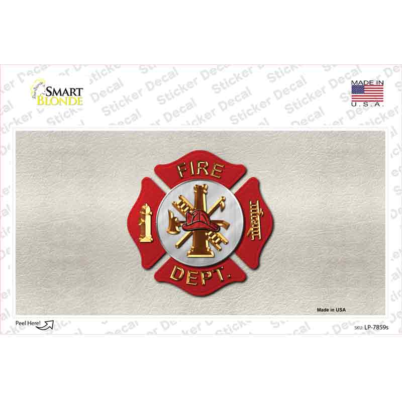 LP-7859s-M Fire Department Novelty Sticker Decal - Medium