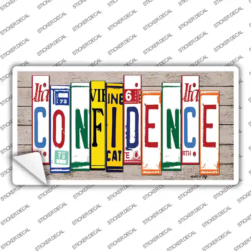 LP-7903s-S Confidence Wood Art Novelty Sticker Decal - Small