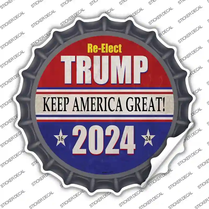 BC-1569s-L ReElect Trump 2024 Novelty Bottle Cap Sticker Decal - Large