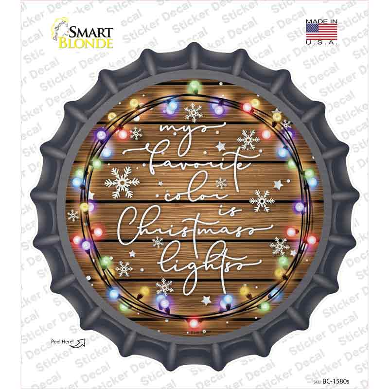 BC-1580s-M Christmas Lights Novelty Bottle Cap Sticker Decal - Medium
