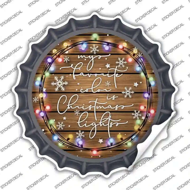 BC-1580s-S Christmas Lights Novelty Bottle Cap Sticker Decal - Small