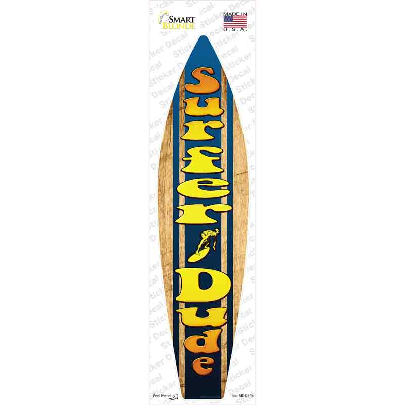 SB-054s-M Surfer Dude Novelty Surfboard Sticker Decal - Medium