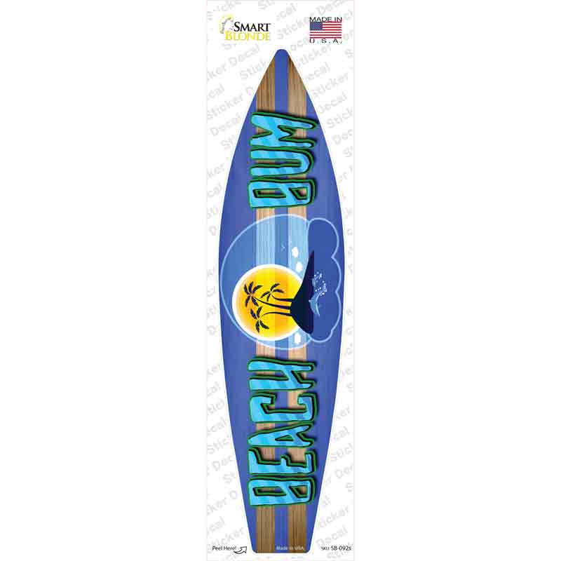 SB-092s-M Beach Bum Novelty Surfboard Sticker Decal - Medium