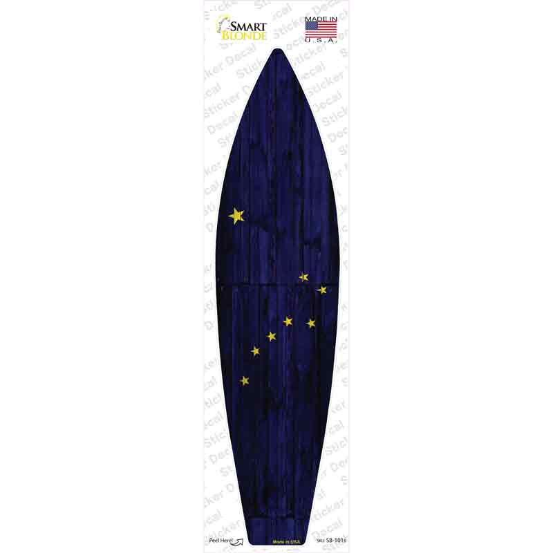 SB-101s-M Alaska State Flag Novelty Surfboard Sticker Decal - Medium
