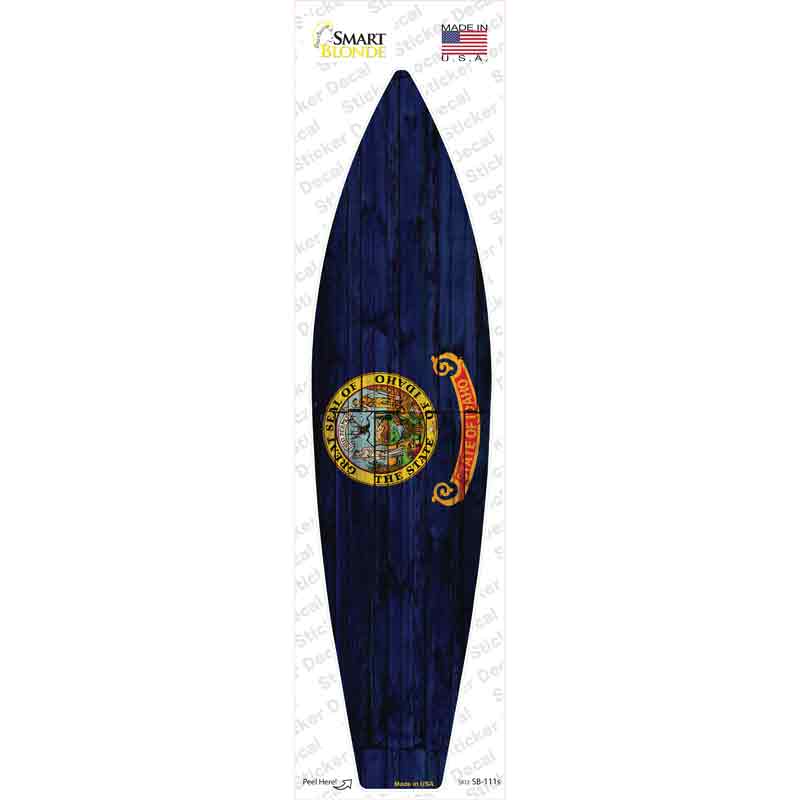 SB-111s-M Idaho State Flag Novelty Surfboard Sticker Decal - Medium