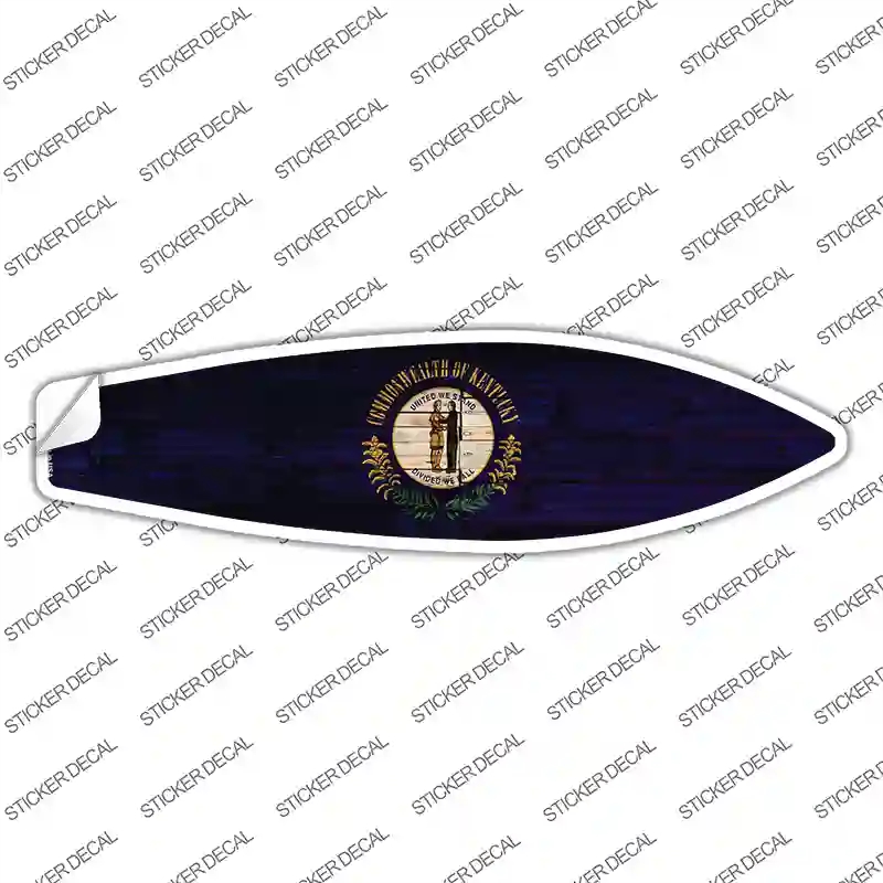 SB-116s-S Kentucky State Flag Novelty Surfboard Sticker Decal - Small