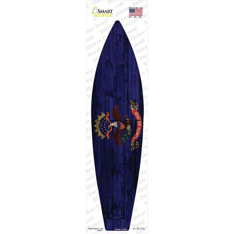 SB-133s-M North Dakota State Flag Novelty Surfboard Sticker Decal - Medium