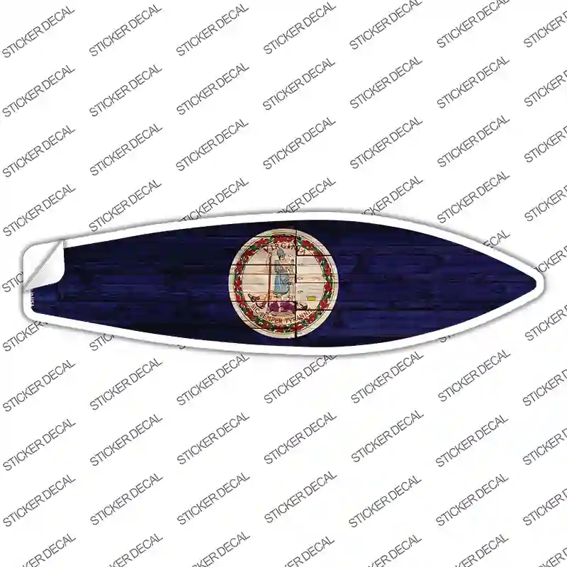SB-145s-L Virginia State Flag Novelty Surfboard Sticker Decal - Large