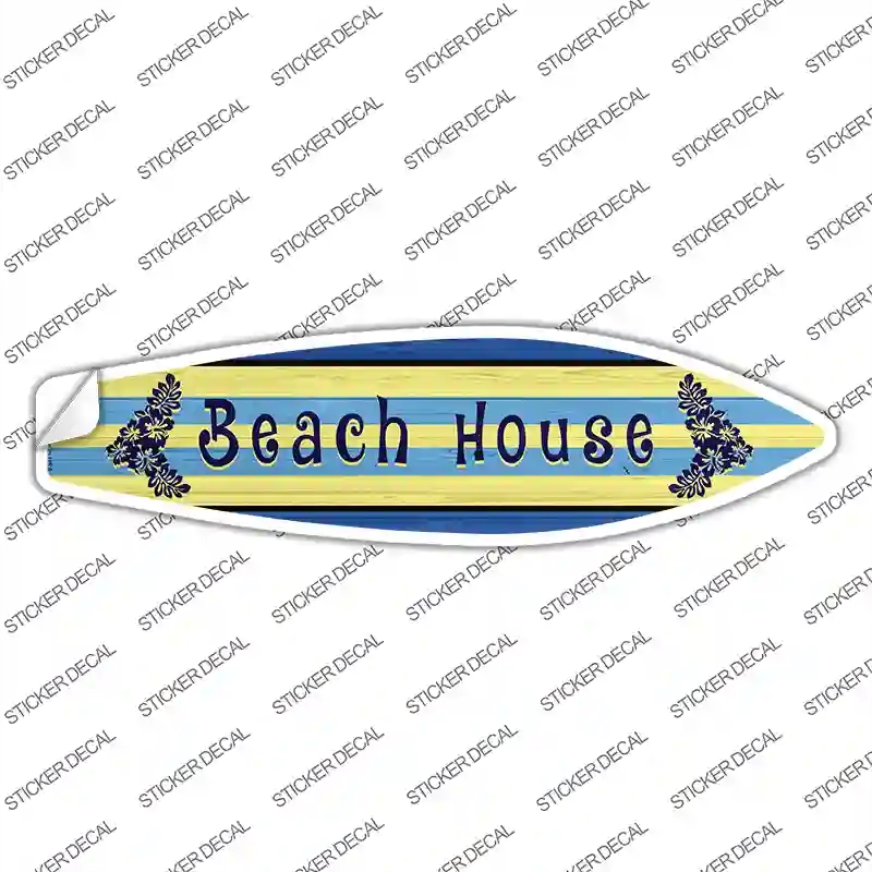 SB-156s-XL Beach House Novelty Surfboard Sticker Decal - Extra Large