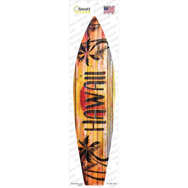 SB-173s-M Hawaii Sunset Novelty Surfboard Sticker Decal - Medium