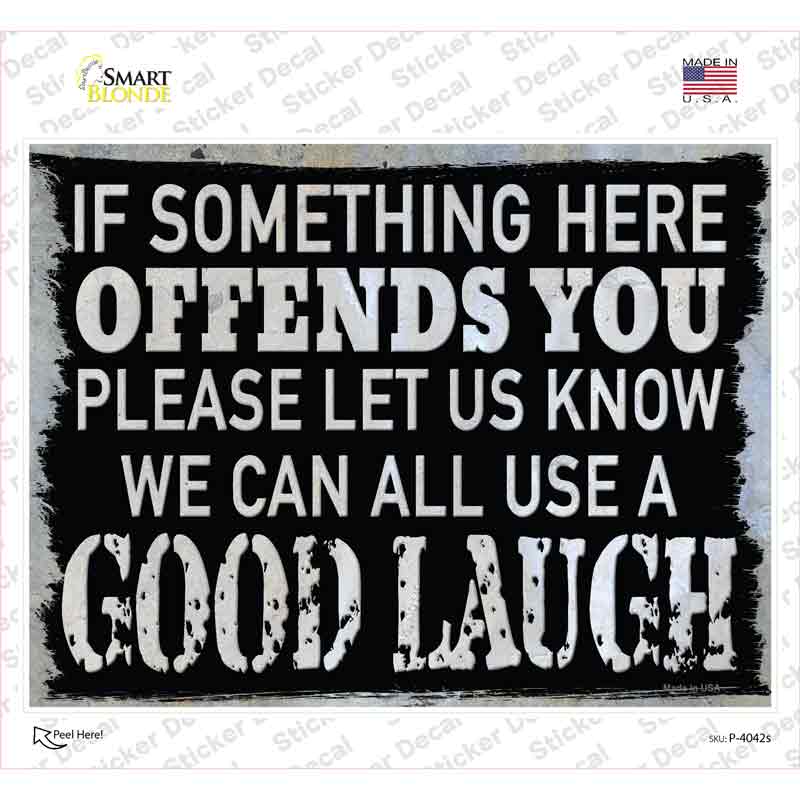 P-4042s-M We Can All Use A Good Laugh Novelty Rectangle Sticker Decal - Medium