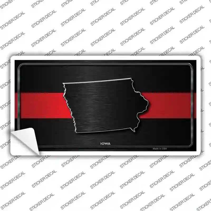 LP-9704s-S Iowa Thin Red Line Novelty Sticker Decal - Small