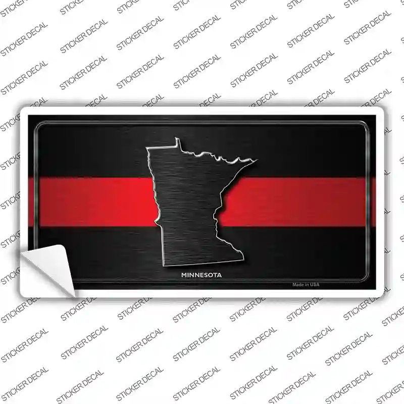 LP-9712s-XL Minnesota Thin Red Line Novelty Sticker Decal - Extra Large