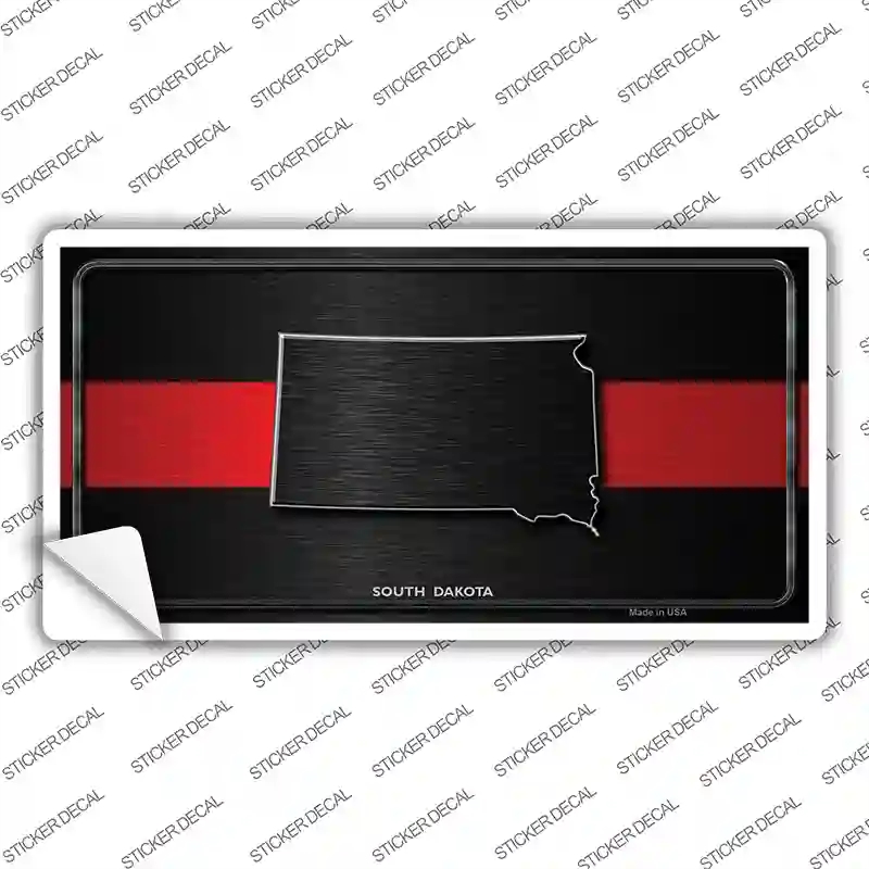 LP-9730s-XL South Dakota Thin Red Line Novelty Sticker Decal - Extra Large